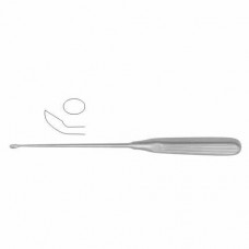 Scoville Bone Curette Oval - Curved Downwards - Fig. 000 Stainless Steel, 25 cm - 9 3/4" Scoop Size 3.6 mm